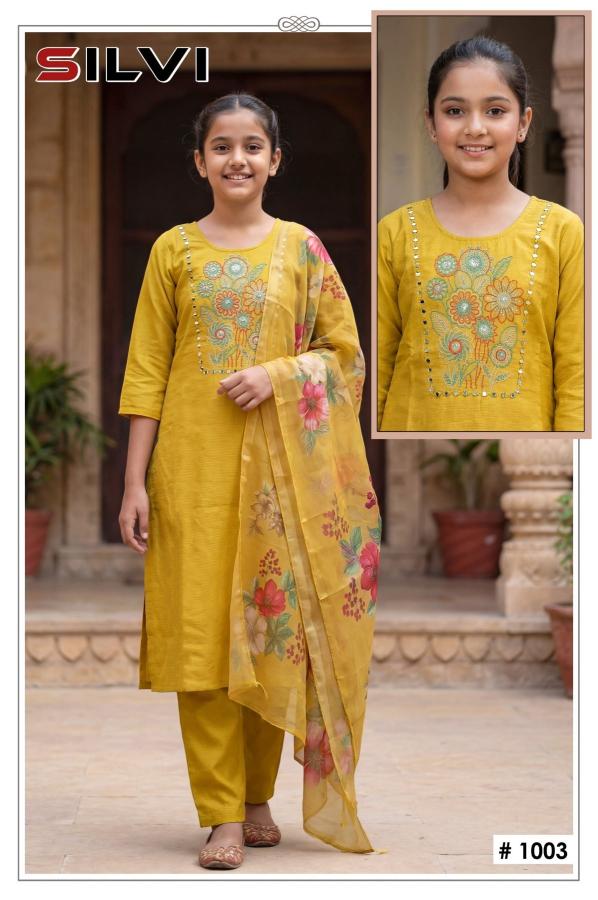 Silvi Kids Gadwal Silk Children kurti wholesale market